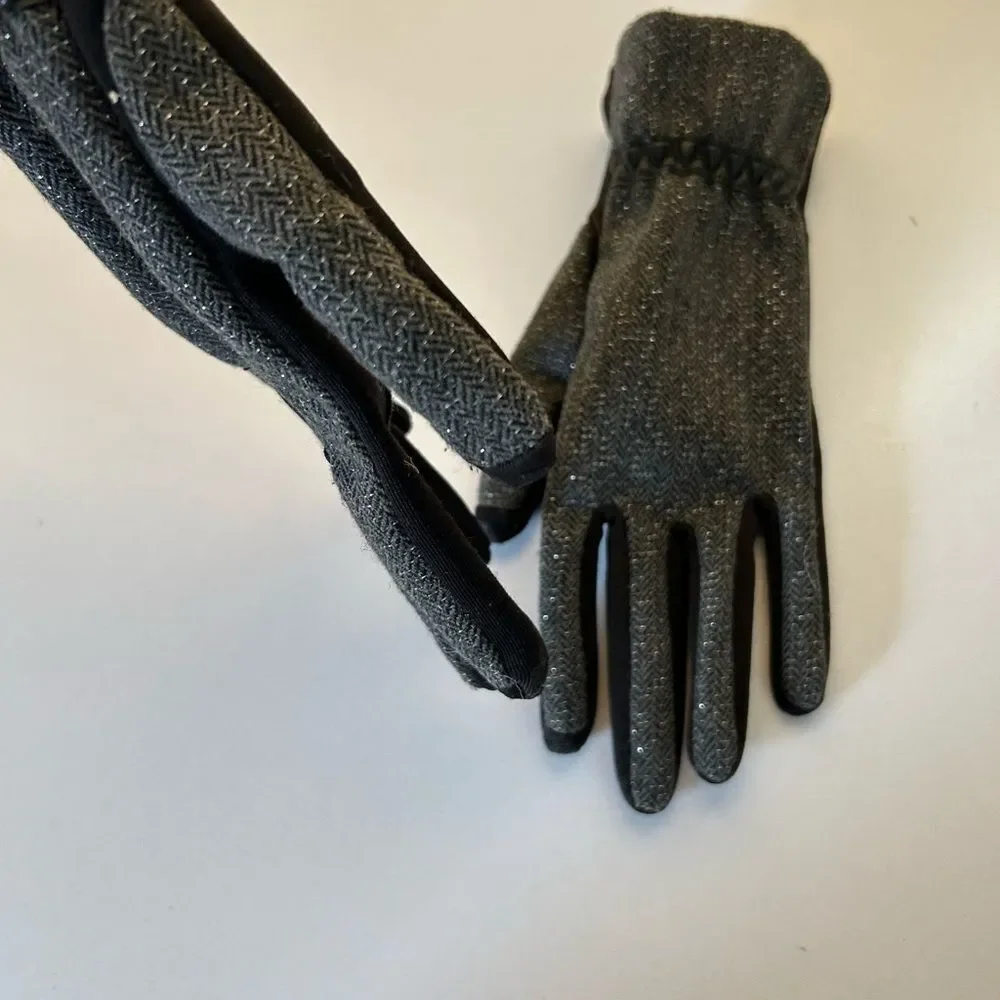 Elegant Black and Gray Women's Gloves